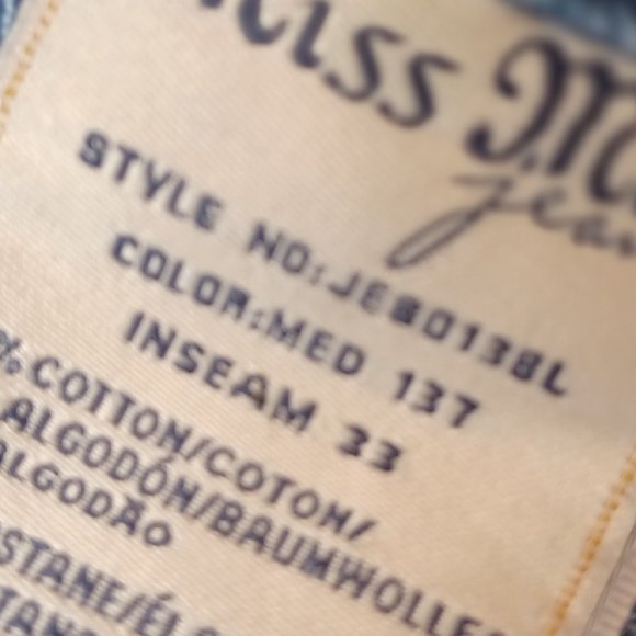 Miss Me Thick Stitch Bootcut Jeans Size 27x33 - Picture 10 of 16